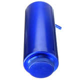 800Ml Cylinder Radiator Overflow Reservoir Coolant Tank Black/Blue Aluminum Can