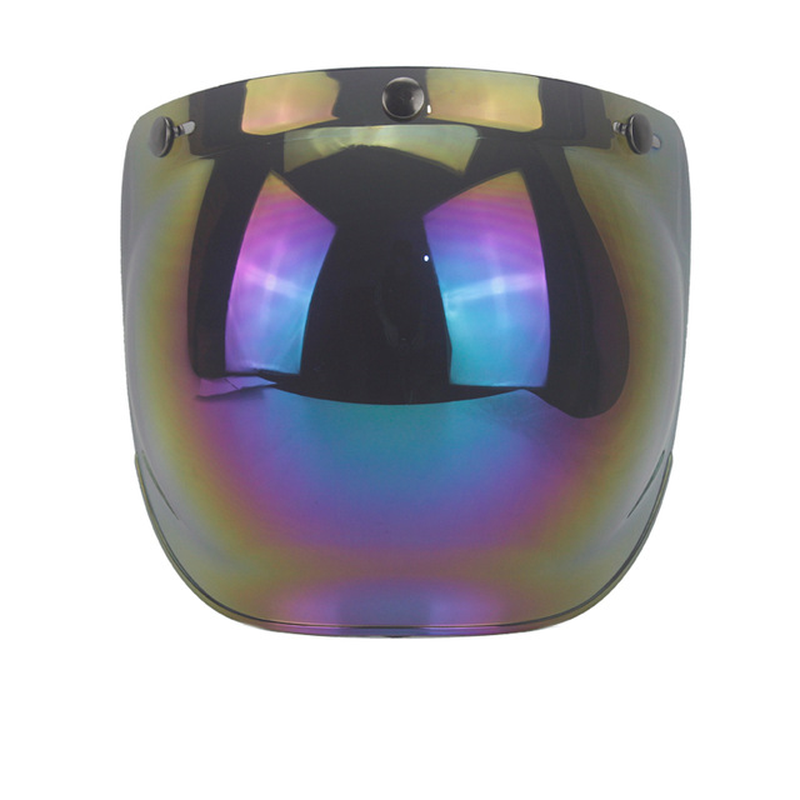 CYCYLEGEAR Bubble Shield Helmet Lens for Half Retro Flying Helmet Tri-Buckle Lens with Black Frame - Auto GoShop