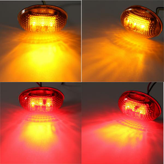 Yellow Red Clear Lens LED Side Marker Lights for Ford F-350 Series Pickup Kit - Auto GoShop