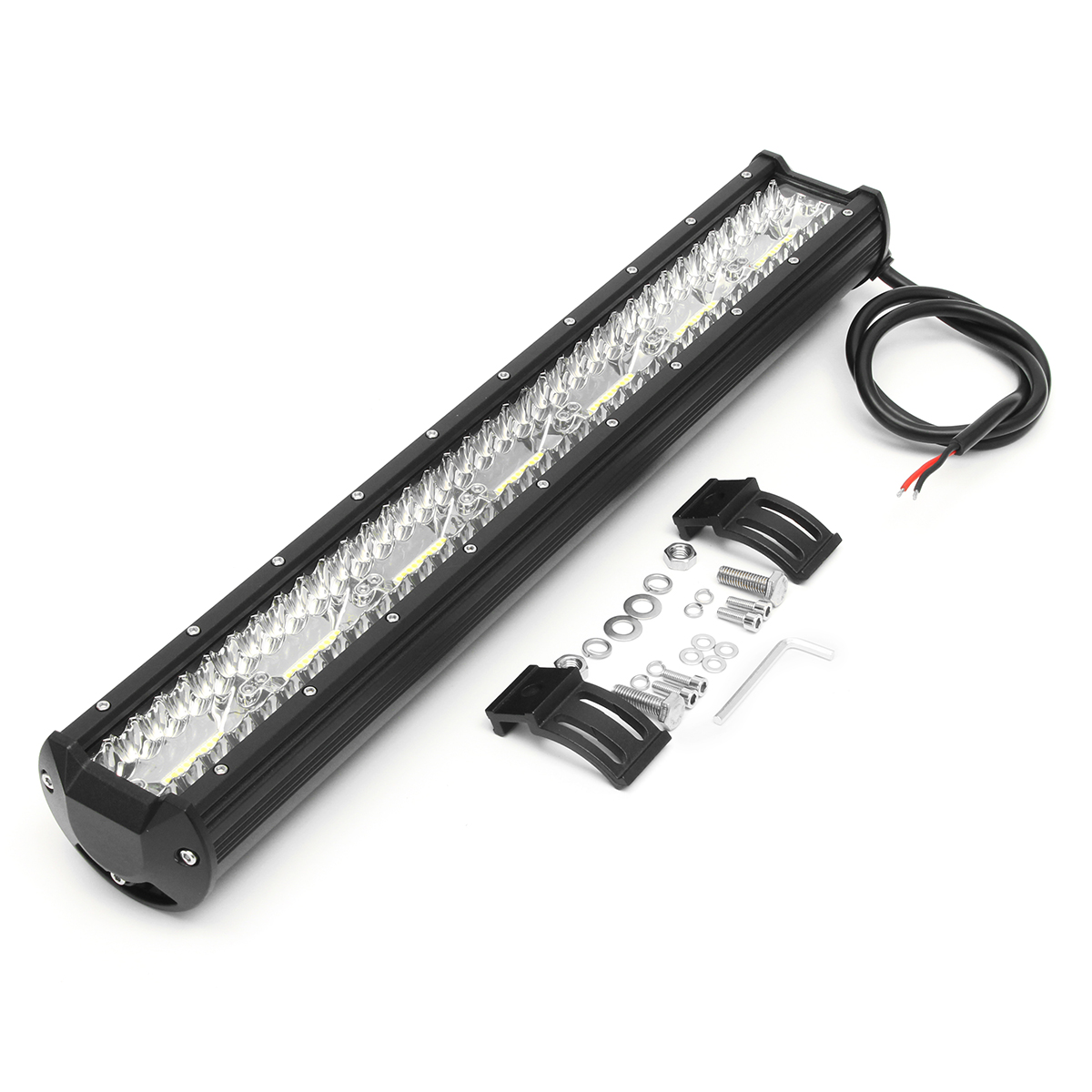 20Inch 420W Tri Row LED Work Light Bars Combo Beam IP68 Waterproof White for 0-30V off Road SUV Trailer Vehicle