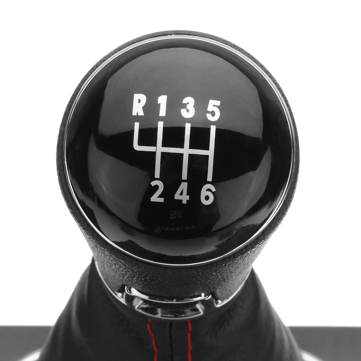 6 Speed Gear Shift Knob Shifter 11Mm Inner PU Leather Boot Gaitor Cover for VW Golf 5 6 - Auto GoShop