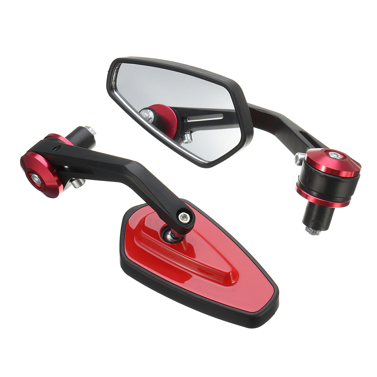 7/8Inch Aluminum Handlebar End Rear View Side Mirror Universal for Motorcycle