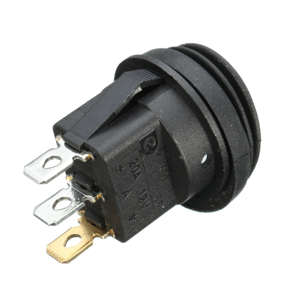 3Pin 12V 20A LED Rocker ON/OFF SPST Switch round for Car Boat Marine Waterproof
