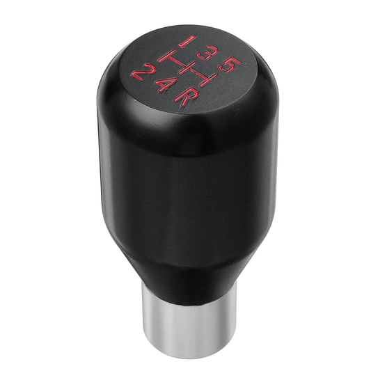 Universal Car 5 Speed Aluminum Alloy Gear Shift Knob with 8Mm/10Mm/12Mm Adapter