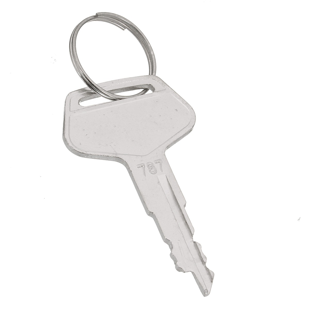 2Pcs Iron 787 Silver Keys Keychain for Komatsu Heavy Equipment Excavator Dozer Starter