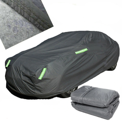 XXL 2 Layer Outdoor Full Car Cover Waterproof Snow Dust Sun UV Shade Cover Foldable for Sedan Saloon - Auto GoShop