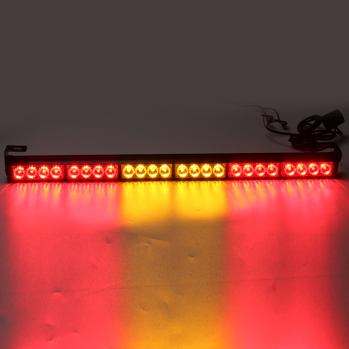 27 Inch 24 LED Multi-Colors Emergency Warning Light Bar Traffic Flashing Strobe Lamp