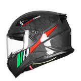 GXT 12K Carbon Fiber Double Lens Snake Pattern Moto Motorcycle Full Face Helmet Antifogging Ventilation Men and Women Four Seasons DOT Certification 602