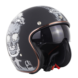 SOMAN SM521 Electric Vehicle Motorcycle Helmet Men Women Retro Helmet Four Seasons Universal Half Helmet - Auto GoShop