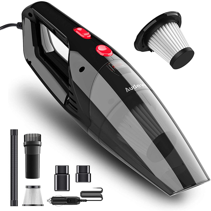 Audew 12V 100W 5000Pa Car Vacuum Cleaner Portable Wet Dry Powerful Suction Stainless Steel Filter Corded