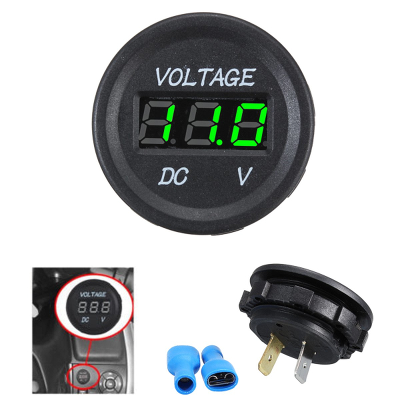 DC 12V LED Panel Digital Voltage Meter Display Voltmeter for Car Motorcycle Boat