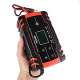 Enusic™ 12/24V 8A Red Touch Screen Pulse Repair LCD Battery Charger for Car Motorcycle Lead Acid Battery Agm Gel Wet