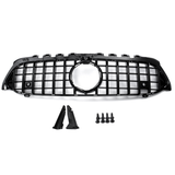 GTR Style Glossy Black Front Grille Grill with Camera for Mercedes A-Class W177 A250 A200 A45 AMG 2019