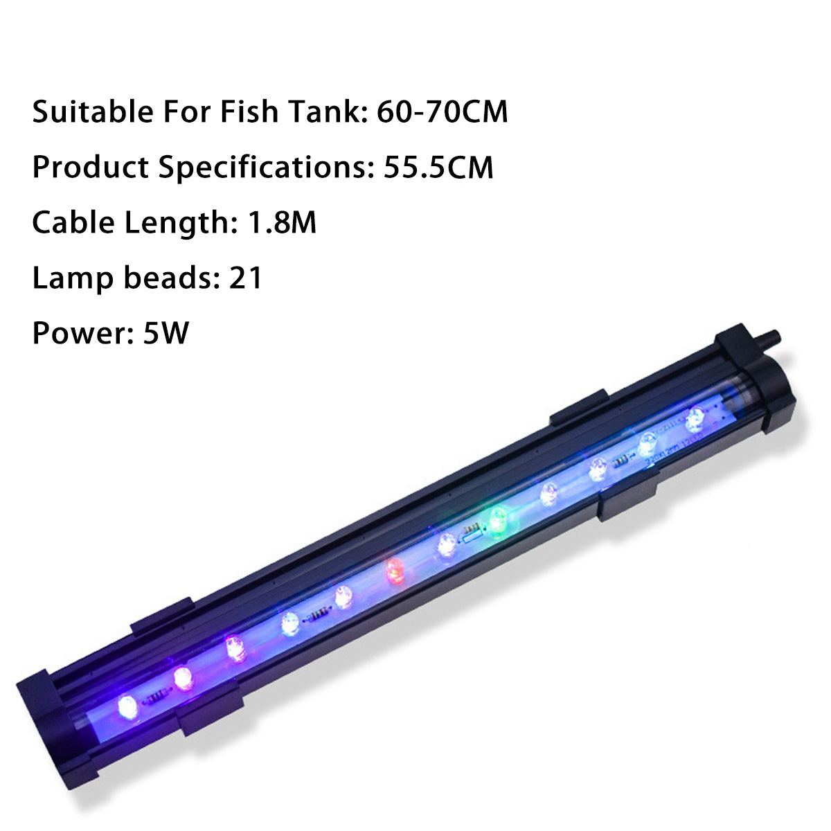 Aquarium Multicolor Fish Tank LED Lights Underwater Waterproof Lamp - Auto GoShop