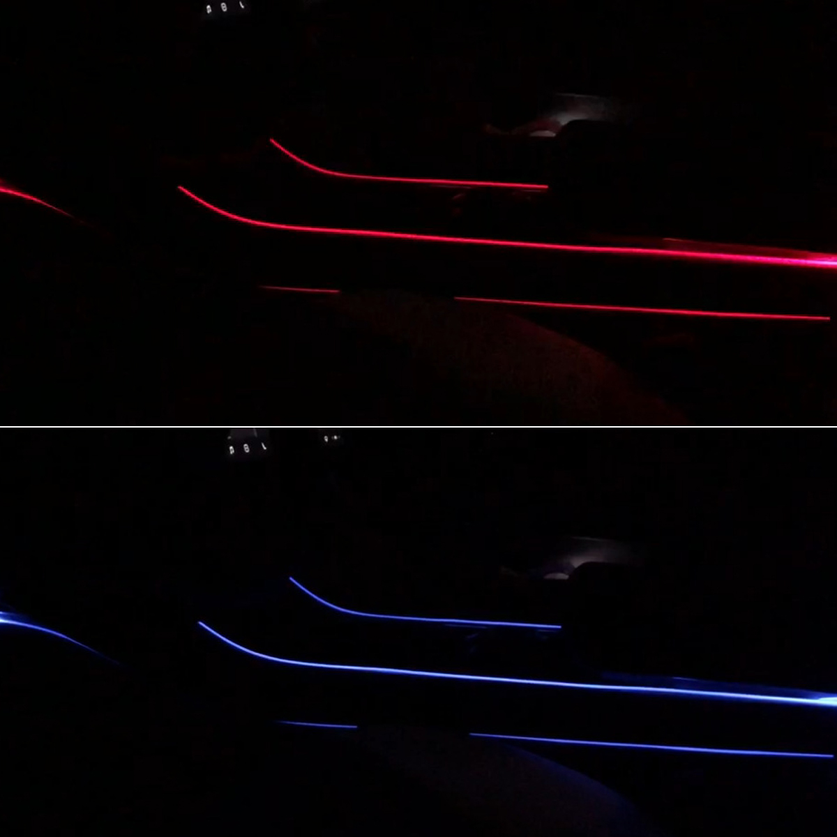 Car Interior Atmosphere Multi-Colorful LED Light 3 Light Strips Modification App Control for Tesla Model 3 - Auto GoShop