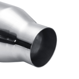 2.5Inch in 4Inch Out Stainless Chrome Car Tail Rear Exhaust Muffler Pipe Tip Cut Durable