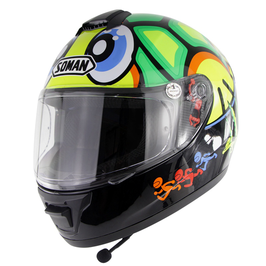 Soman SM962 DOT Motorcycle Helmet Full Face Motocross with Bluetooth Headset - Auto GoShop