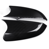 2Pcs Car Carbon Fiber Style Rear View Side Mirror Trim Cover Caps for Honda Civic 2016-18