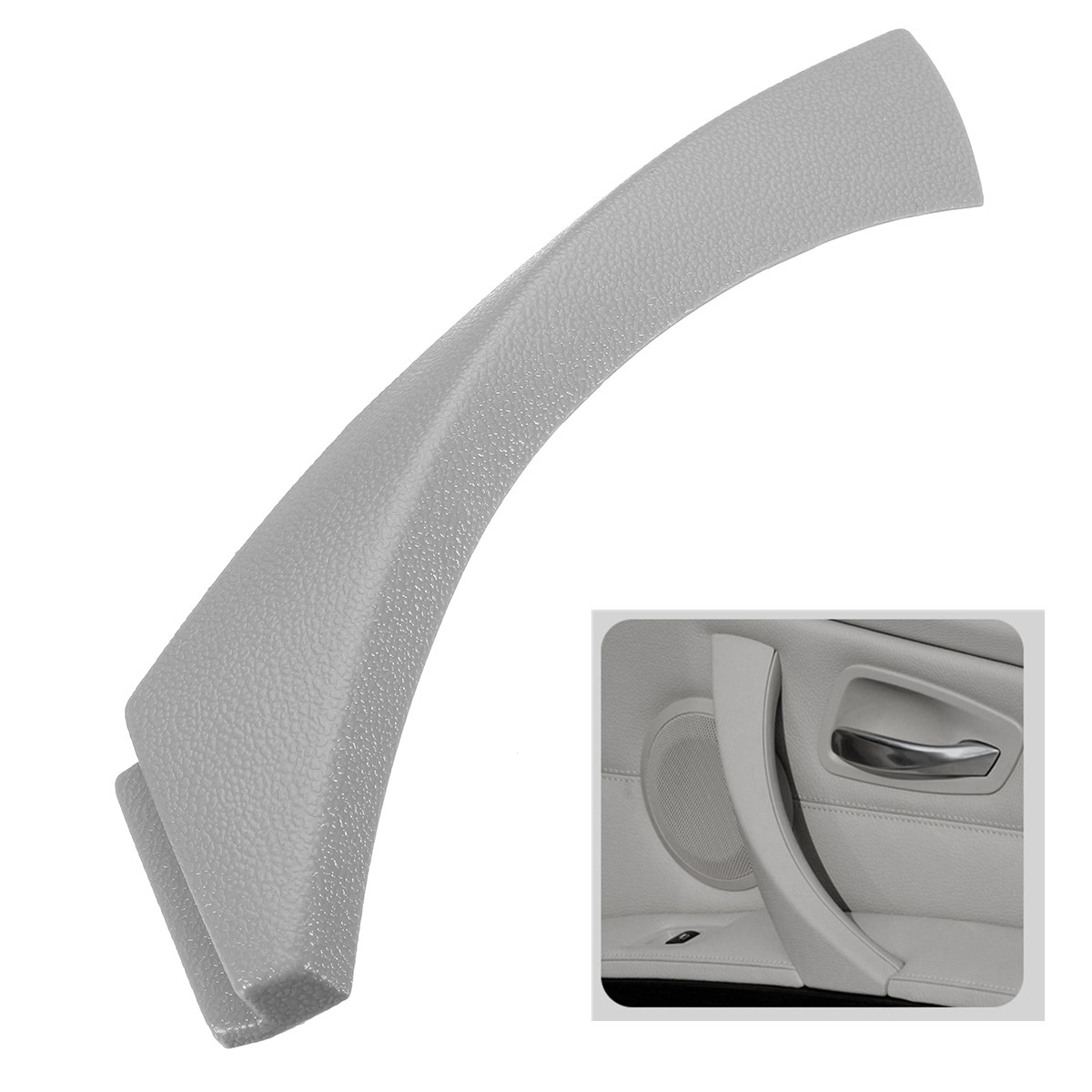 1PCS Gray Inner Door Handle Outer Trim Cover Right for BMW E90 3 Series Sedan Wagon - Auto GoShop