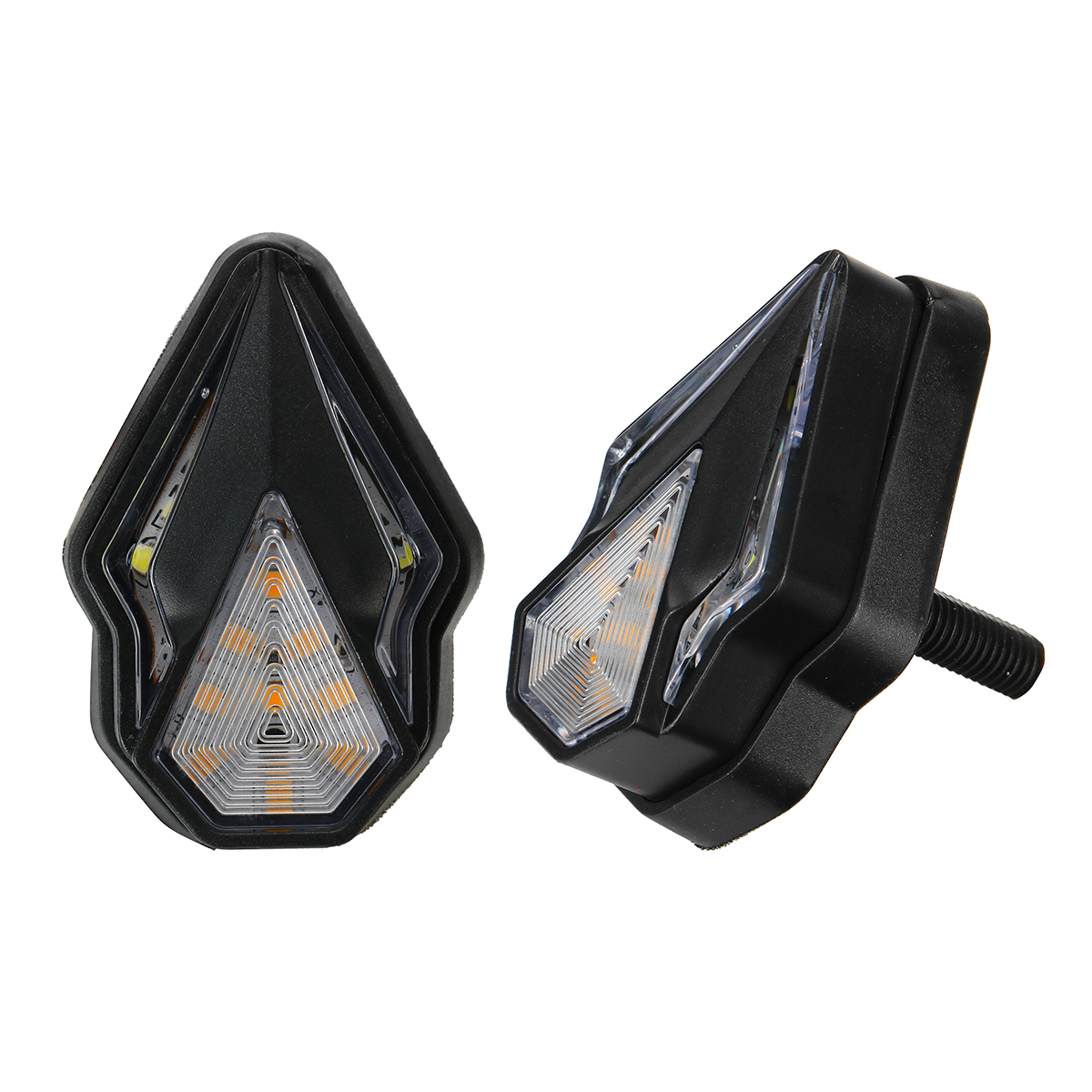 Motorcycle Sequential Flush Mount Turn Signal Amber LED Lights Indicator DRL - Auto GoShop
