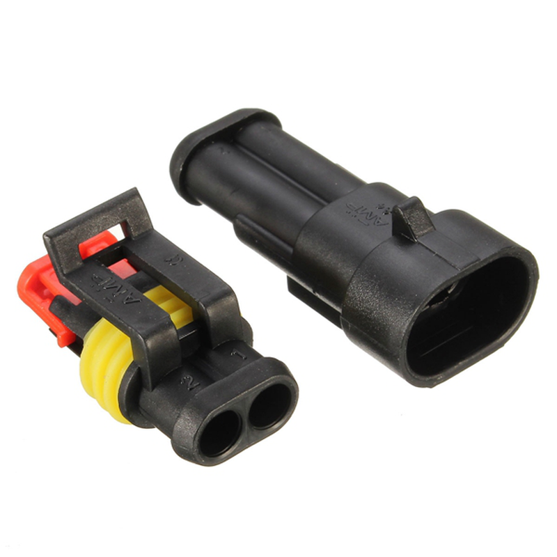 Waterproof PA66 2 Pin Way Wire Connector Terminals for Motorcycle Electrical Car Truck
