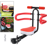 Black/Red Bicycle Seat Detachable Foldable Safety Seat Non-Slip Handle