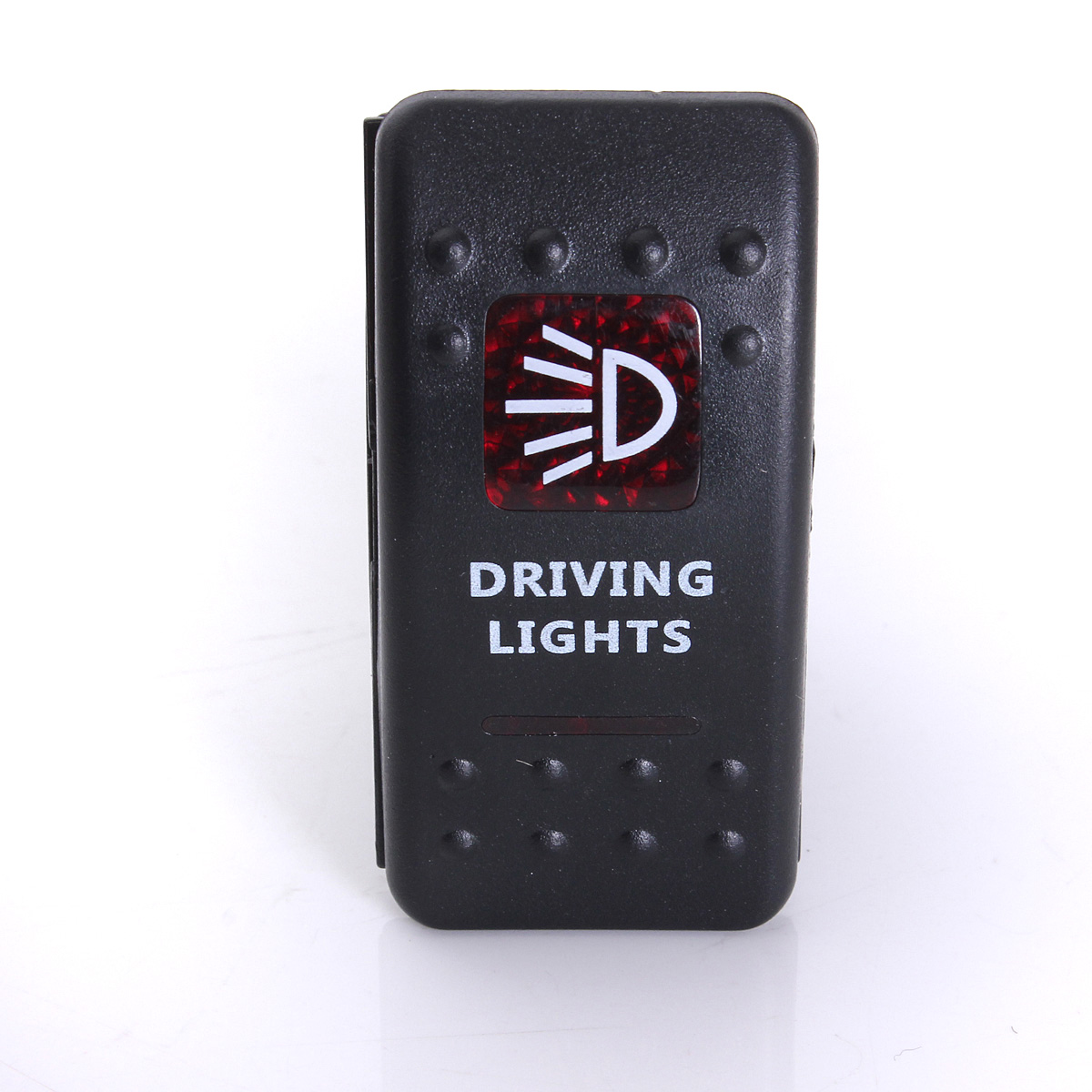 Rocker Switch SPST ON-OFF Dual Red LED Illuminated Roof Driving Spot Light for 12V-24V Car Boat Modified