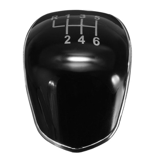 6 Speed Gear Shift Knob Cap Cover for Ford Focus Fiesta Replacement Black Chrome - Auto GoShop