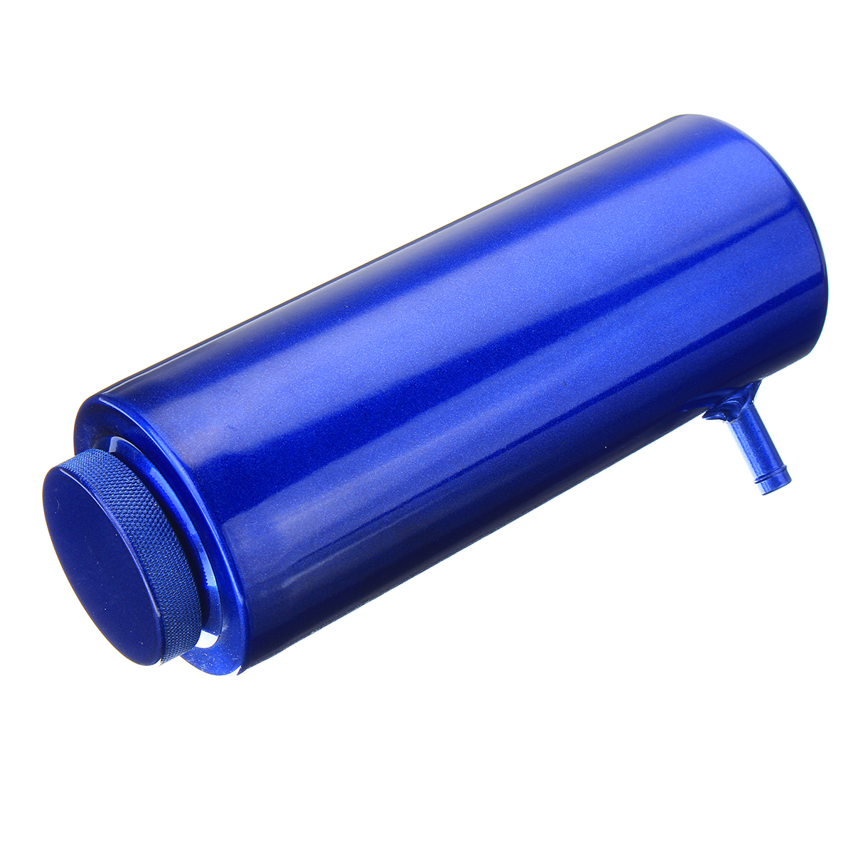 800Ml Cylinder Radiator Overflow Reservoir Coolant Tank Black/Blue Aluminum Can