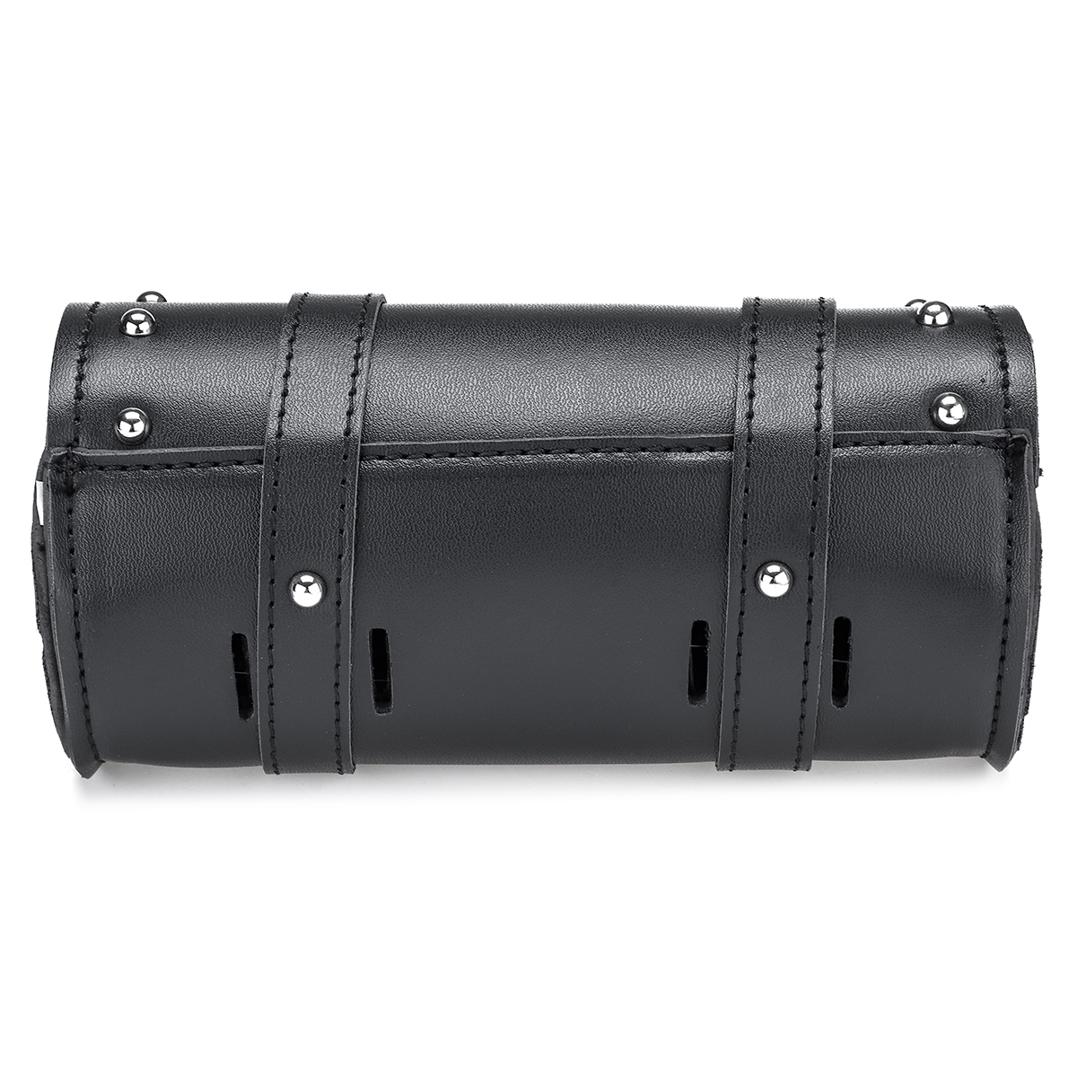 Universal Black PU Leather Motorcycle Saddle Bag Luggage Case Pannier Tool Bag