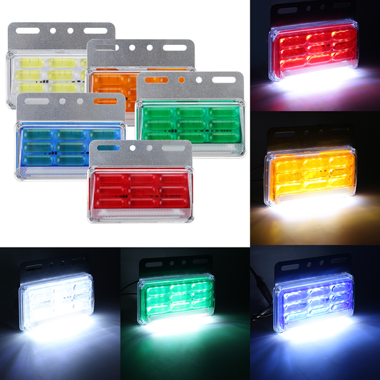 24V 4.8Inch Side Marker Lights Trailer Waterproof 49Pcs COB Lamp Beads for Truck Bus