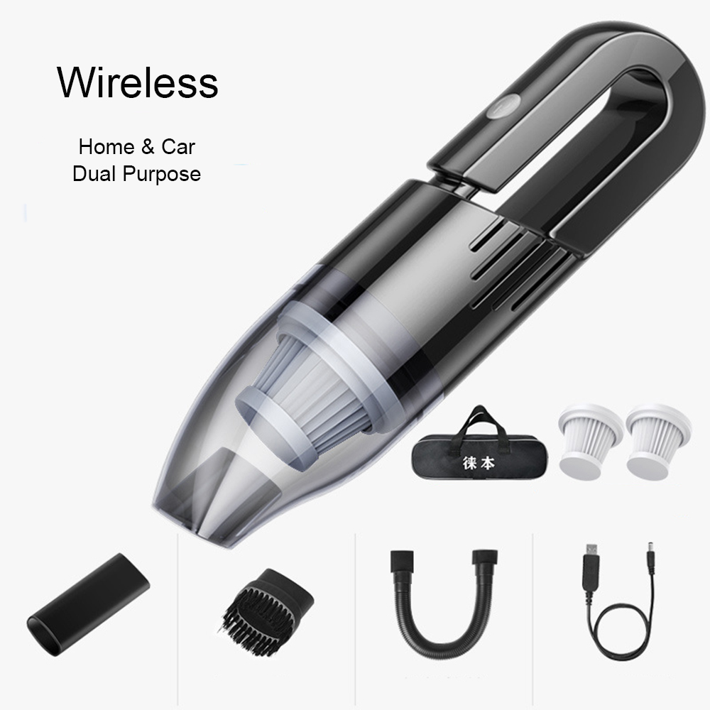 6000Pa Wireless Charging Car Household Dual Purpose Special Small Mini High Power Car Vacuum Cleaner - Auto GoShop