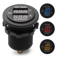 DC 12V 24V Car Voltmeter Ammeter LED Display Digital Voltage Meter