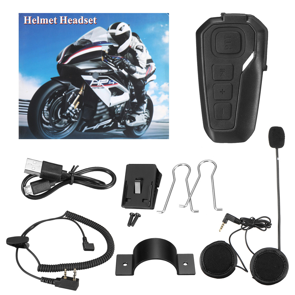 6 Riders Bluetooth Helmet Headset Handle Wireless Remote Control PTT MP3 GPS FM Motorcycle Walkie-Talkie CSR4.1 Waterproof Noise Reduction - Auto GoShop