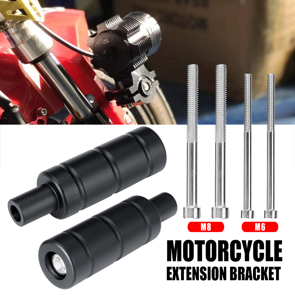 M8/M6 Motorcycle Extension Bracket Bicycle Holder Spot Bracket Mounting