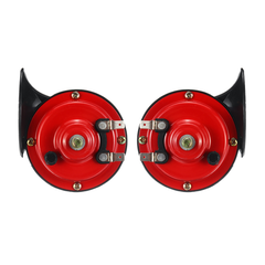 12V Loud Air Horn Waterproof High Low Dual Tone for Motorcycle Car Van Boat Siren Twin Lorry Red Black