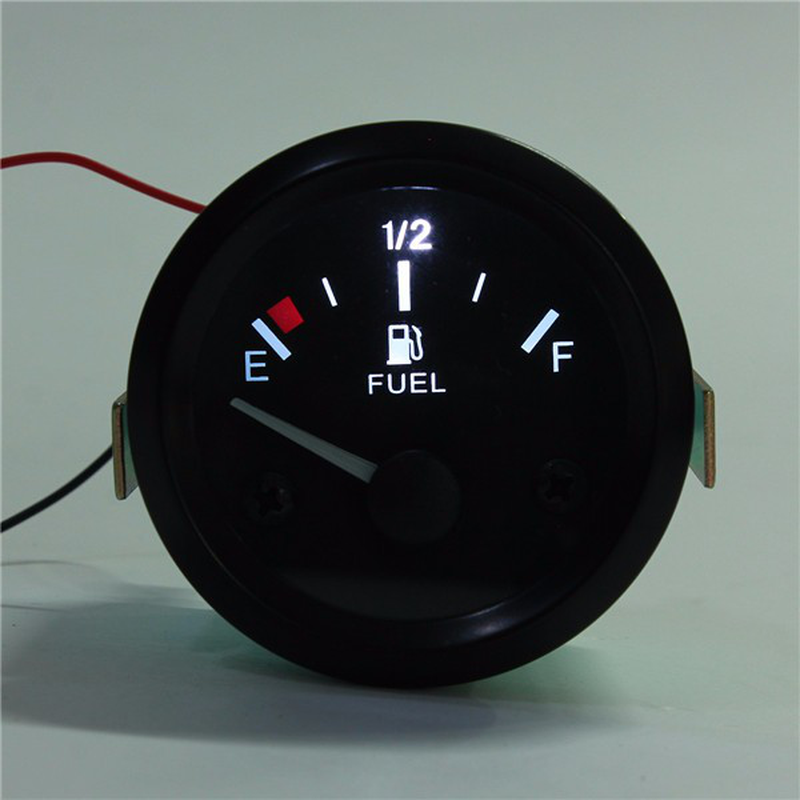 Universal Car Fuel Level Gauge Meter with Fuel Sensor E-1/2-F Pointer 2" 52Mm