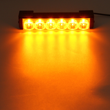 12V Yellow/White LED Strobe Flash Light 6 Leds Police Warning Flashing Lamp - Auto GoShop