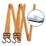 MATCC 2PCS 400CM Windbreak Belts Front Rear Gust Strap for Vehicle Cover Protection Outdoor