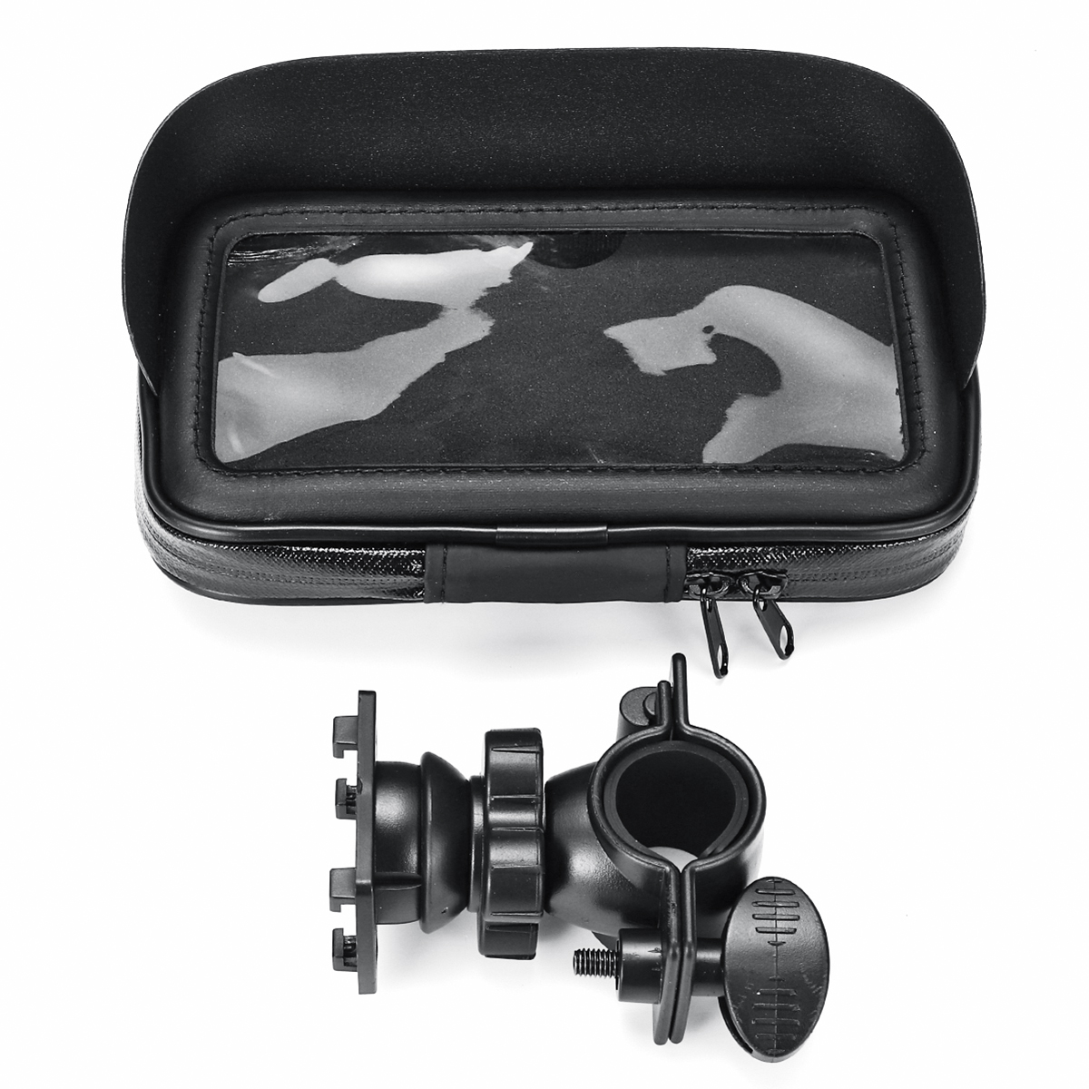 4.7Inch Waterproof Mobile Phone Holder Motorcycle Bicycle Mount Case Bag Pouch