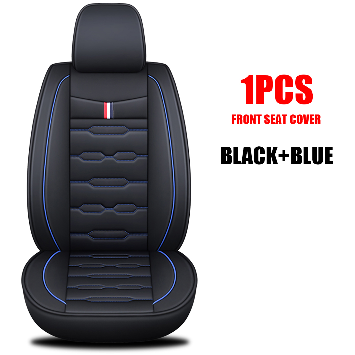1PC PU Leather Universal Car Front Seat Cover Protector Breathable Cushion - Auto GoShop