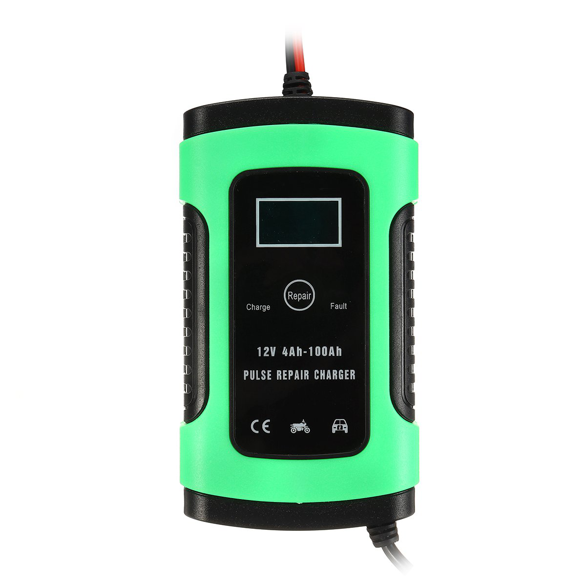 Enusic™ 12V 6A Pulse Repair LCD Battery Charger for Car Motorcycle Lead Acid Battery Agm Gel Wet