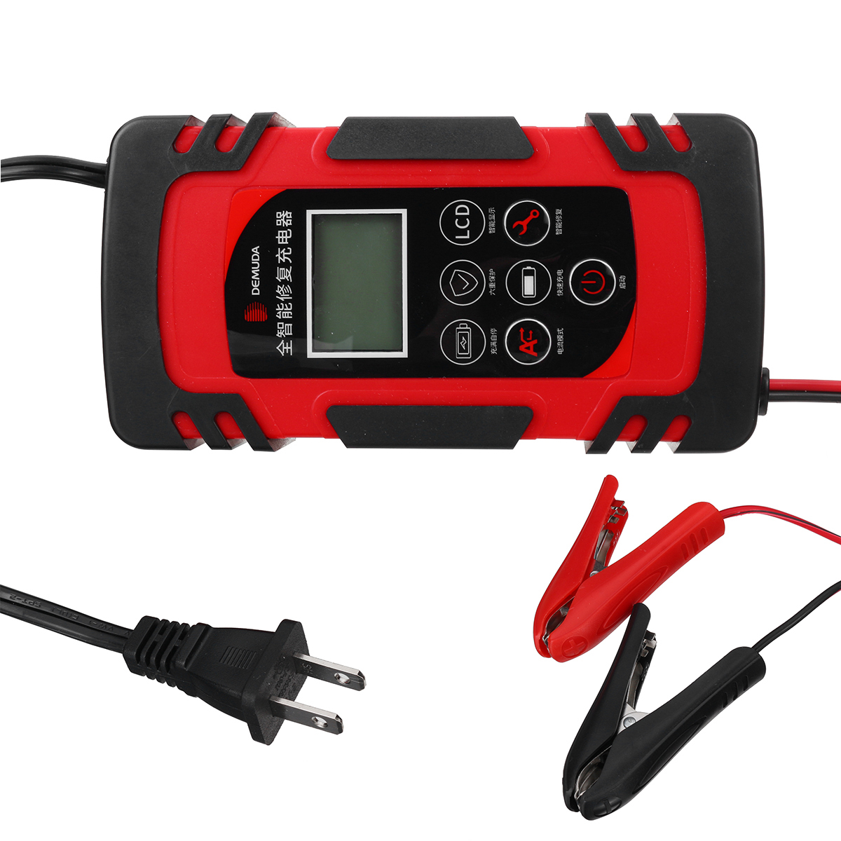 100W 12V/24V LCD Car Battery Charger Pulse Trickle Motorcycle Boat RV Maintainer Smart Repair Battery Charging Activation - Auto GoShop
