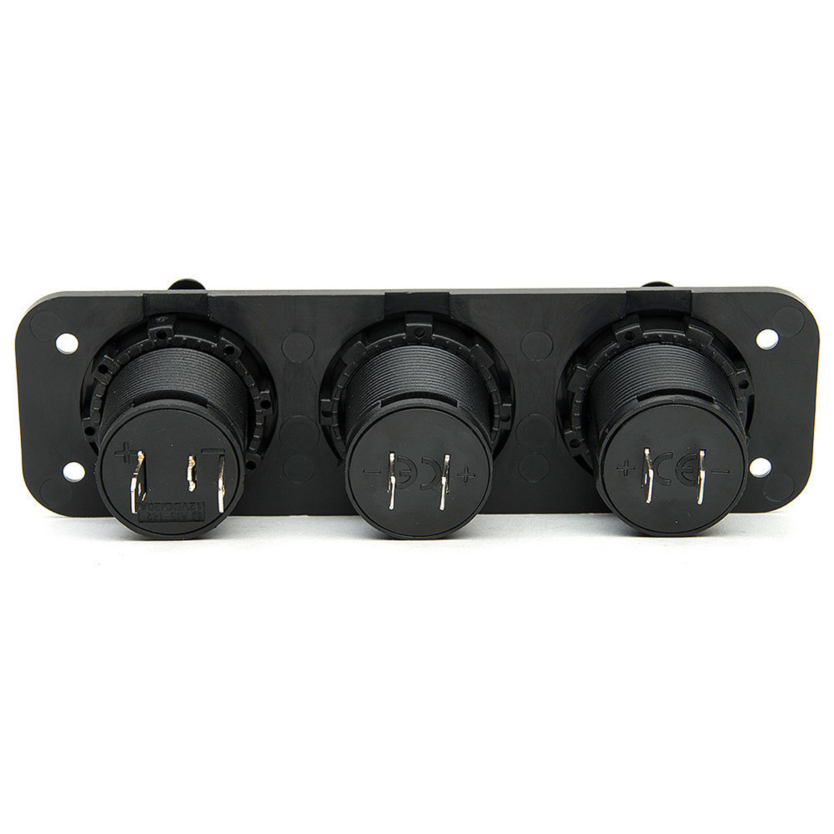 12V 2.1+2.1A Blue LED Rocker Switch Panel Dual USB Charger Power Socket Voltmeter Voltage Display for Car Boat RV