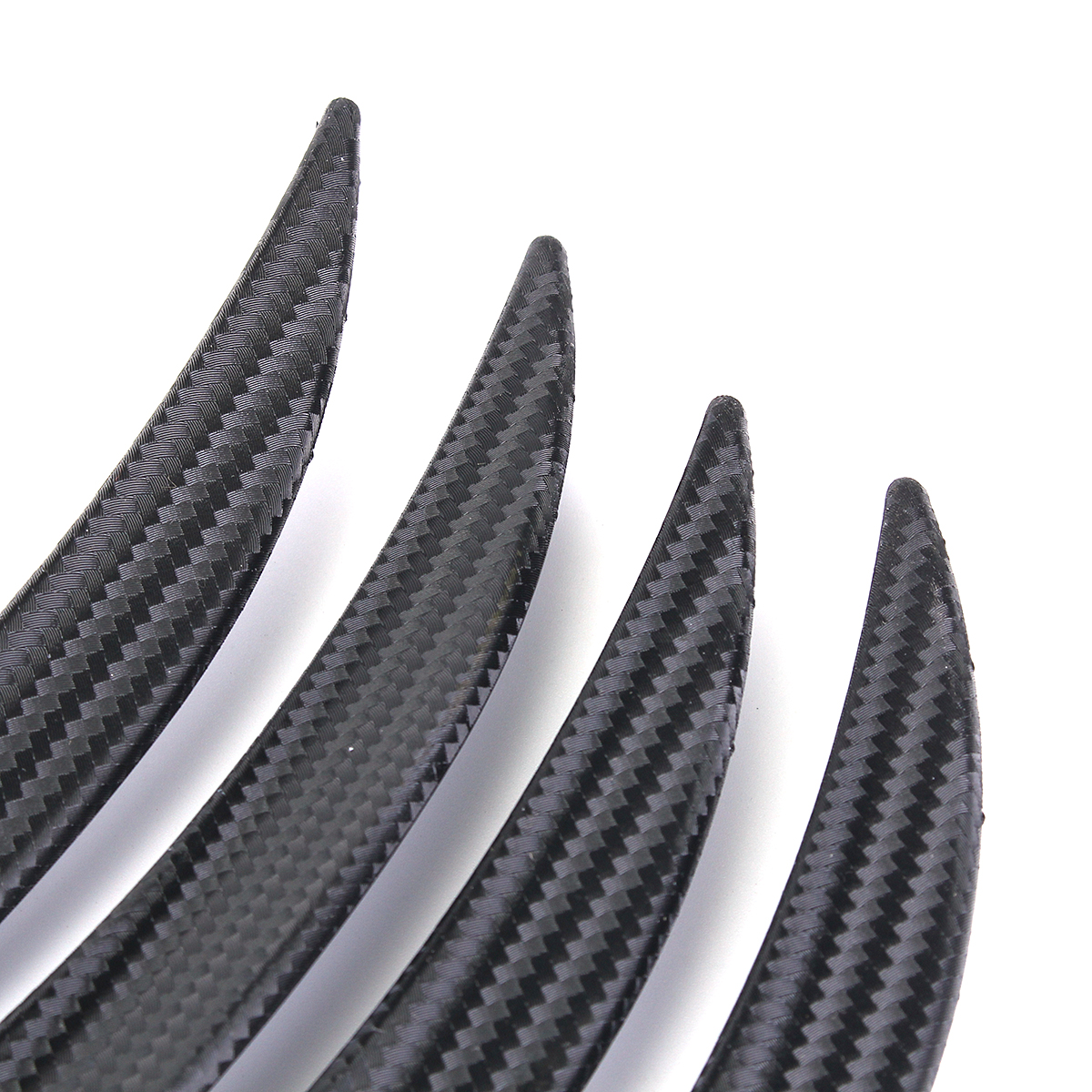 4PCS 28.7" Carbon Fiber Car Wheel Eyebrow Arch Trims Lips Protector Strips