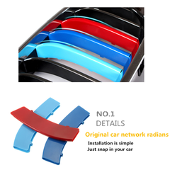 M Colors M Style Buckle Clip for BMW 3-Series 11-Bar Front Kidney Grille Grill