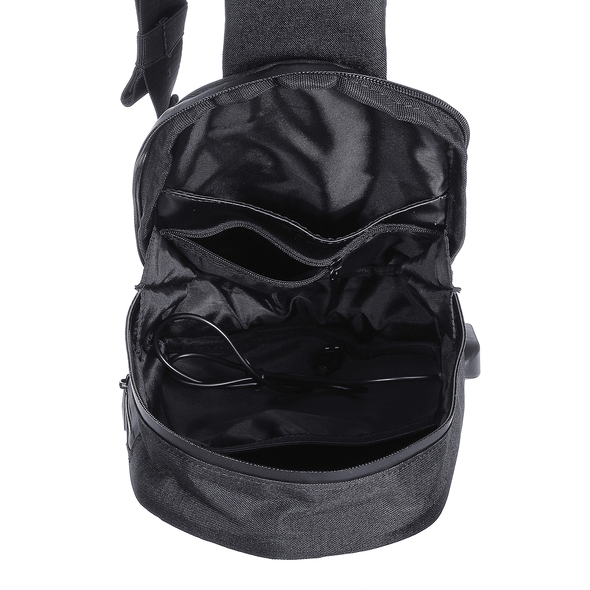 BEABORN Chest Packs Polyhedron PU Backpack USB Bag Waterproof Mens Women Travel Camping Leisure Sports Chest Pack Bags from Xiaomi Youpin