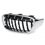 2PCS Diamond Front Kidney Grill Grille Chrome for BMW M4 F32 F33 F82 F83 2013-2017
