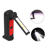 Rechargeable COB LED Slim Work Light Flashlight Inspect Folding Lamp