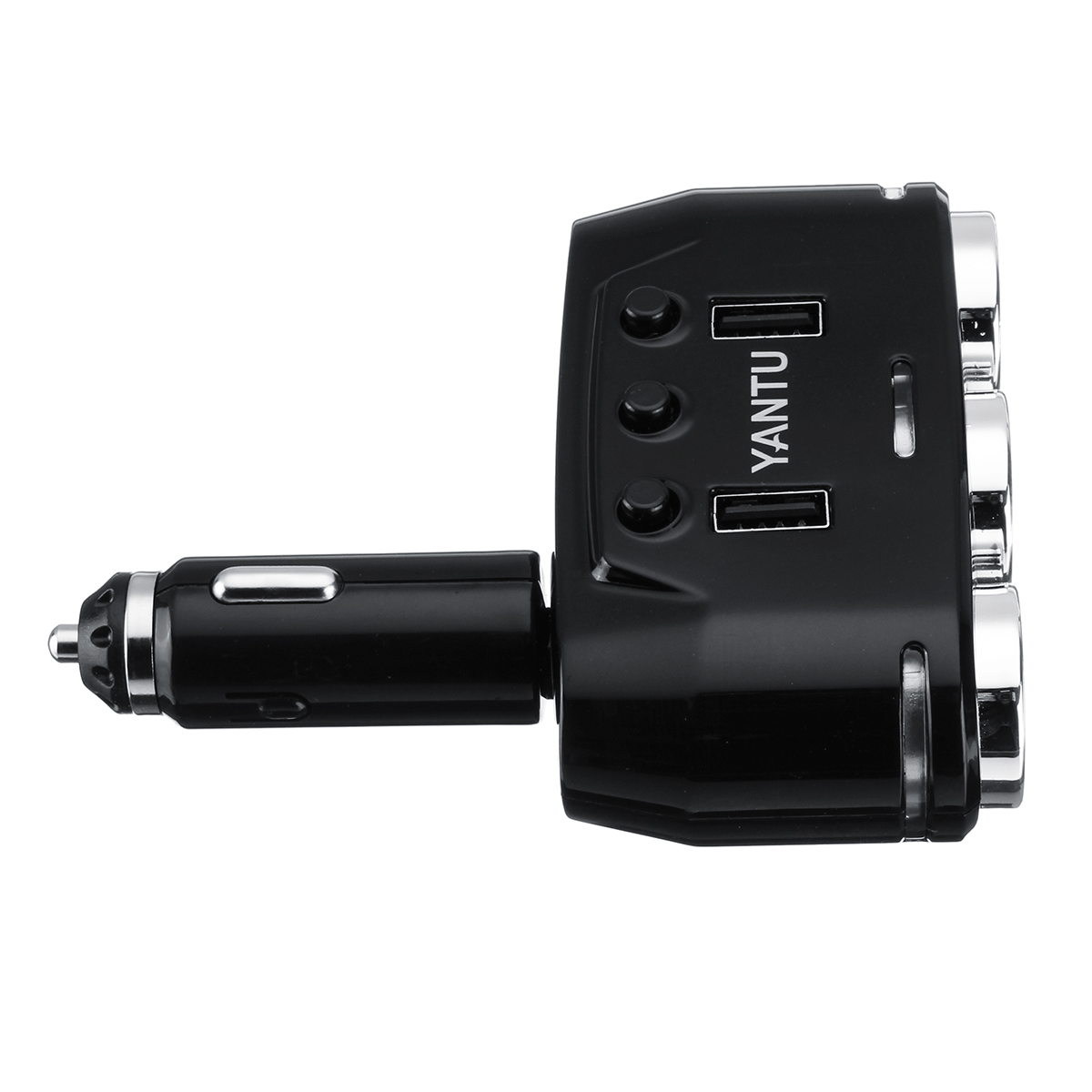 Dual USB Port 3 Way Auto Car Cigarette Lighter Socket Splitter Adapter Car Charger